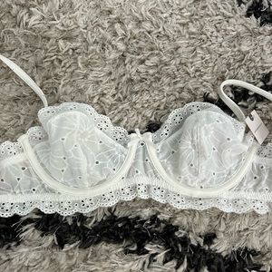 Anthropologie White Lace Bralette